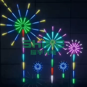 Outdoor Garden Decorations Waterproof Yard Lights Decorative Lights LED Music Firework Light