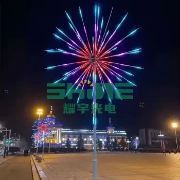Holiday Decoration Fireworks Ornament Light Digital Firework Lights New Outdoor Model LED Christmas Snow Mobile Iron Low MOQ 80