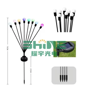 Shine led solar powered landscape hydroponic indoor stake garden outdoor waterproof swaying firefly garden lights