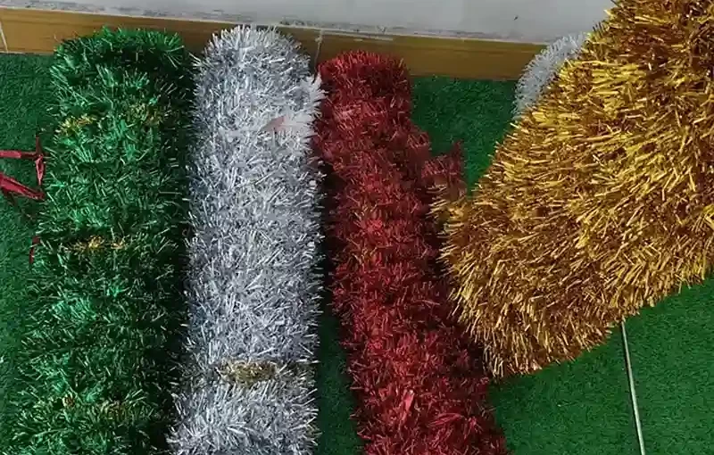 New Products Decoration Christmas Tree Outdoor Decoration Christmas Display Material PVC Tinsel Blanket Carpet