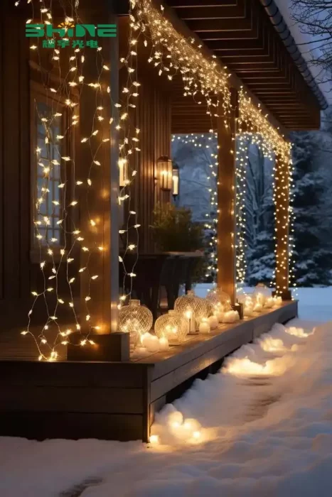 How to hang outdoor string lights on porch and covered patio