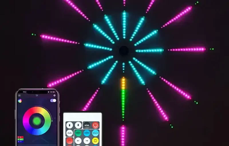 LED Reacting Firework Lights – Remote Control RGB Decoration