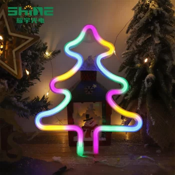 Multicolor LED Christmas Tree Neon Light, perfect for adding festive charm to your holiday displays.