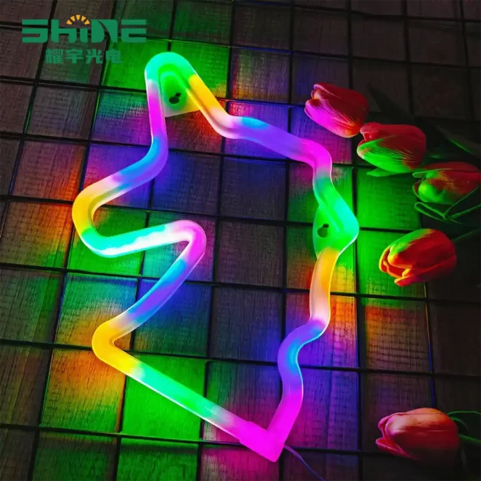 Unicorn neon LED light, 24 x 20 cm, PVC, suitable for gift shops, retail stores, and interior retail decoration