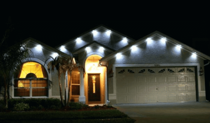 outdoor eave lighting