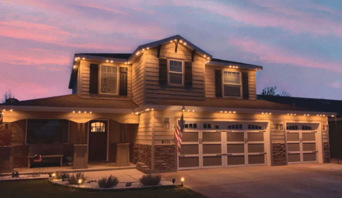 outdoor eave lighting