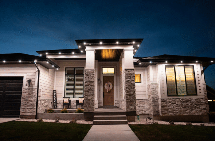 outdoor eave lighting