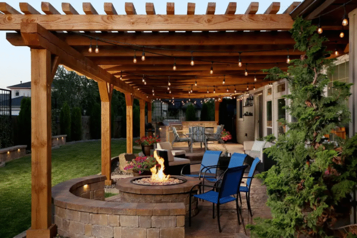 backyard string lights