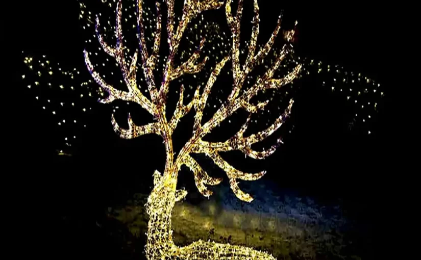 3d motif deer light – Sculpted LED Reindeer by SHINE 🦌✨