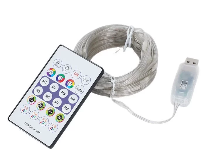 RGB LED Fairy Lights USB 5V, Bluetooth APP & Remote Control