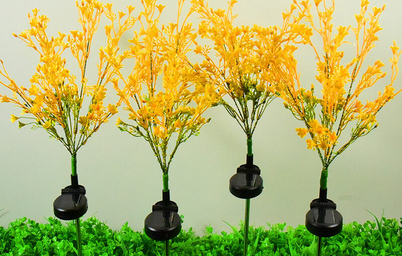 Solar Rapeseed Flower Garden Stake Light